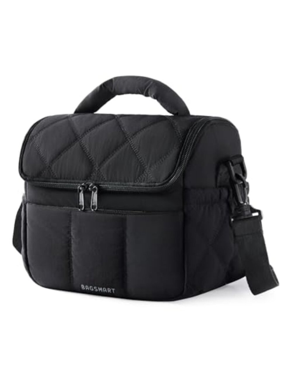 Insulated Quilted Puffer Lunch Tote Leakproof Reusable Lunch Bag